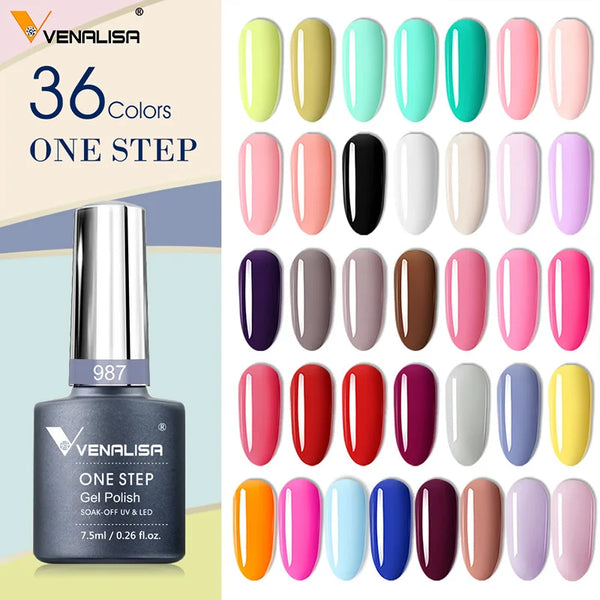 Venalisa 7.5ml One Step Gel Polish High Quality Nail Art Design For Manicure UV Gel Soak Off Red Blue Enamel Nail Polish Varnish