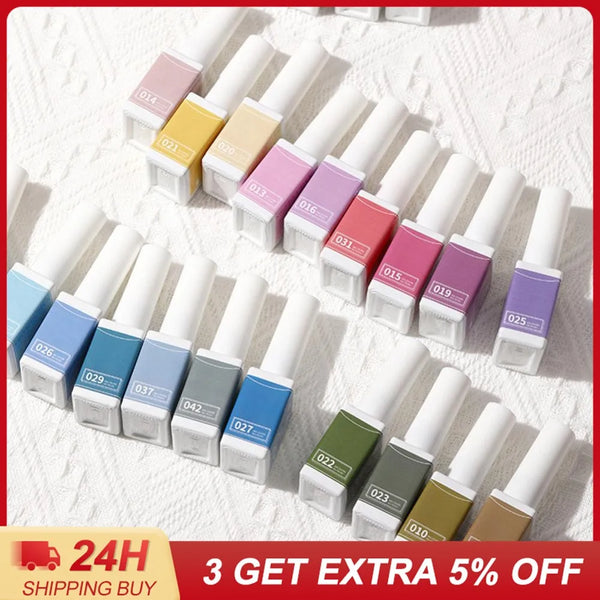 48-color Solid Color Nail Polish Gel Jelly Painting Soak Off UV LED Semi Permanent Varnish Manicure Nail Art Gel TSLM1